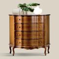Dresser 3 or 4 Drawers in Luxury Inlaid Wood Made in Italy - Leonor