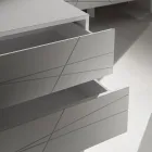 Chest of Drawers with 3 Drawers in Painted Wood Chipboard - Gemelli Viadurini