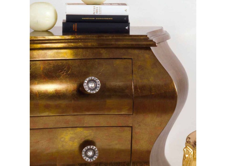 Chest of drawers with classic design drawers made of Bellini solid wood