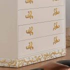 Design chest of drawers with 4 drawers in Kush wood, made in Italy Viadurini