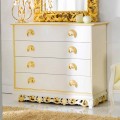 Zucchi design wooden chest of drawers with 4 drawers, made in Italy