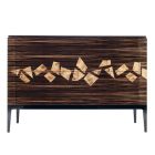 Dresser in ebony wood with 4 drawers Grilli Zarafa made in Italy Viadurini