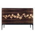 Dresser in ebony wood with 4 drawers Grilli Zarafa made in Italy