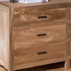 Solid Teak Dresser with 6 Drawers - Muay Viadurini