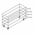 Extralight Glass Dresser and Six White Wood Drawers Made in Italy - Ganzo Viadurini