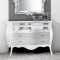 Classic style chest of drawers in solid wood with 6 Bore drawers
