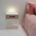 White illuminated bedside Adelia, LED light, made in Italy