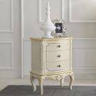 Bedside Bedroom in Wood with 3 Drawers Made in Italy - Chantilly Viadurini