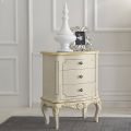 Bedside Bedroom in Wood with 3 Drawers Made in Italy - Chantilly