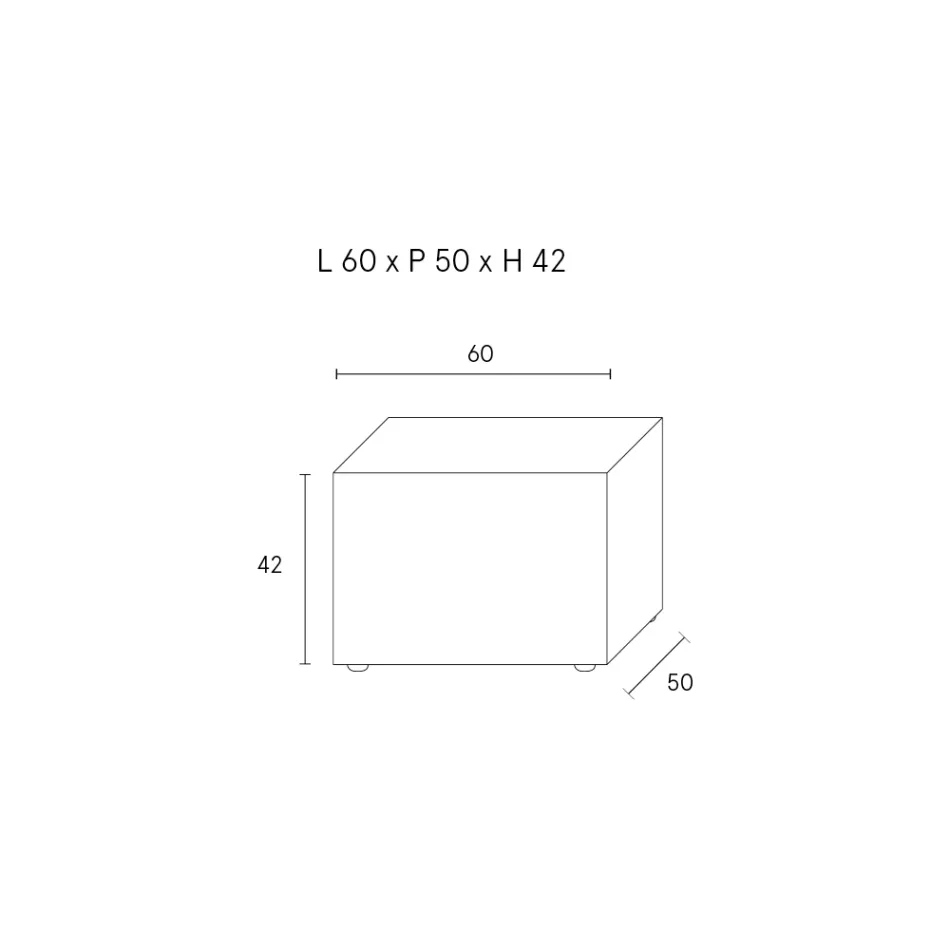Bedside Table with 1 Drawer in Painted Wood Chipboard - Leone Viadurini