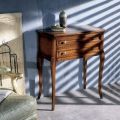 Bedside table with 2 drawers and opening wooden top Made in Italy - Anat
