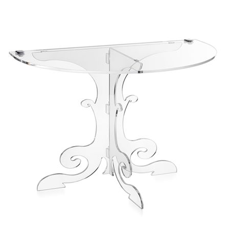 Classic design bedside table, in acrylic crystal and PMMA Tiana Viadurini