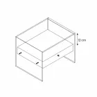 Modern design bedside table in extra-clear glass Made in Italy - Secret Viadurini