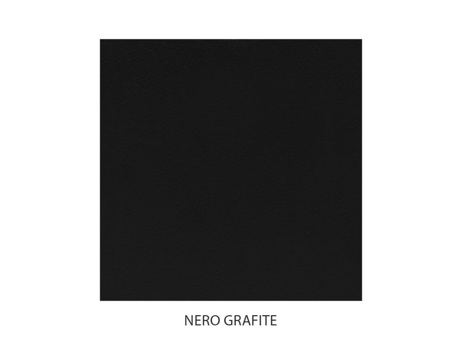 Tubular Iron Bedside Table Graphite Black Finish Made in Italy - Santorini Viadurini