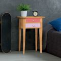Wooden Bedside Table with 2 Colored Drawers Made in Italy - Varuna