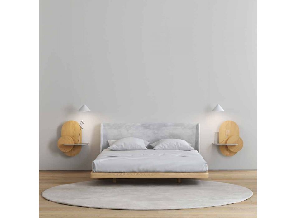 Bedside Table in Plywood Composed of 3 Modular Panels Modern Design - Zita Viadurini