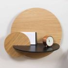 Modular Bedside Table Elegant Design in Plywood with Hidden Compartment - Bigno Viadurini