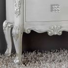 Classic style bedside table in solid wood, Bone crystal handles Viadurini