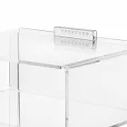 Transparent bedside table with LED light illuminated with Adelia touch Viadurini