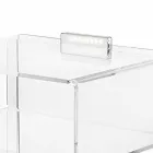 Transparent bedside table with LED light illuminated with Adelia touch Viadurini