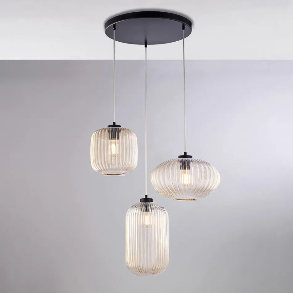 A bright designer accessory in glass and metal, made in Italy, with a stylish look - Tucana Viadurini