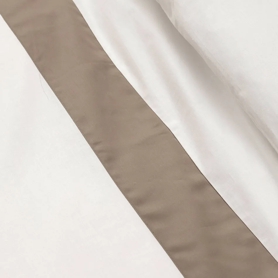 King Size Duvet Cover Set in 100% Cotton and 10% Cotton Satin - Detail Viadurini