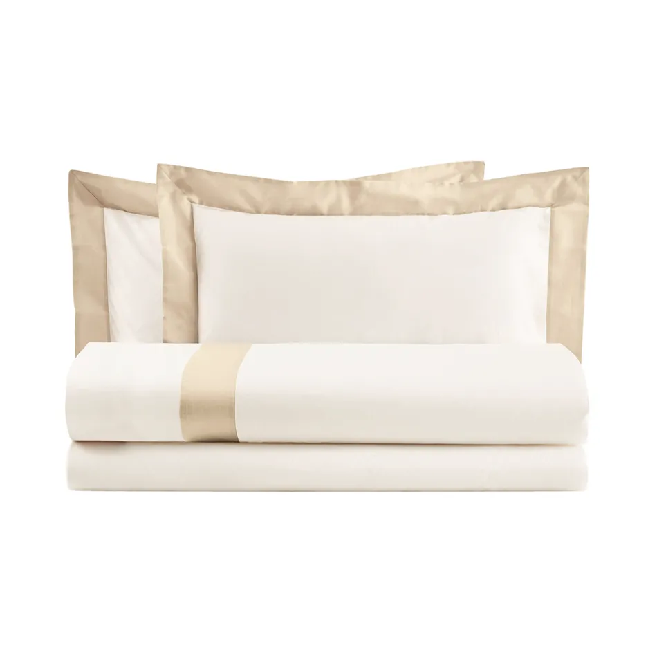 King Size Duvet Cover Set in 100% Cotton and 10% Cotton Satin - Detail Viadurini