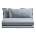 Complete Double Duvet Cover in Pure Garment-Dyed Cotton - Delicacy Viadurini