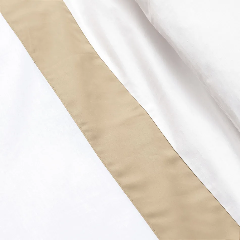 Complete Single and a Half Duvet Cover in 100% Cotton and 10% Cotton Satin - Detail Viadurini