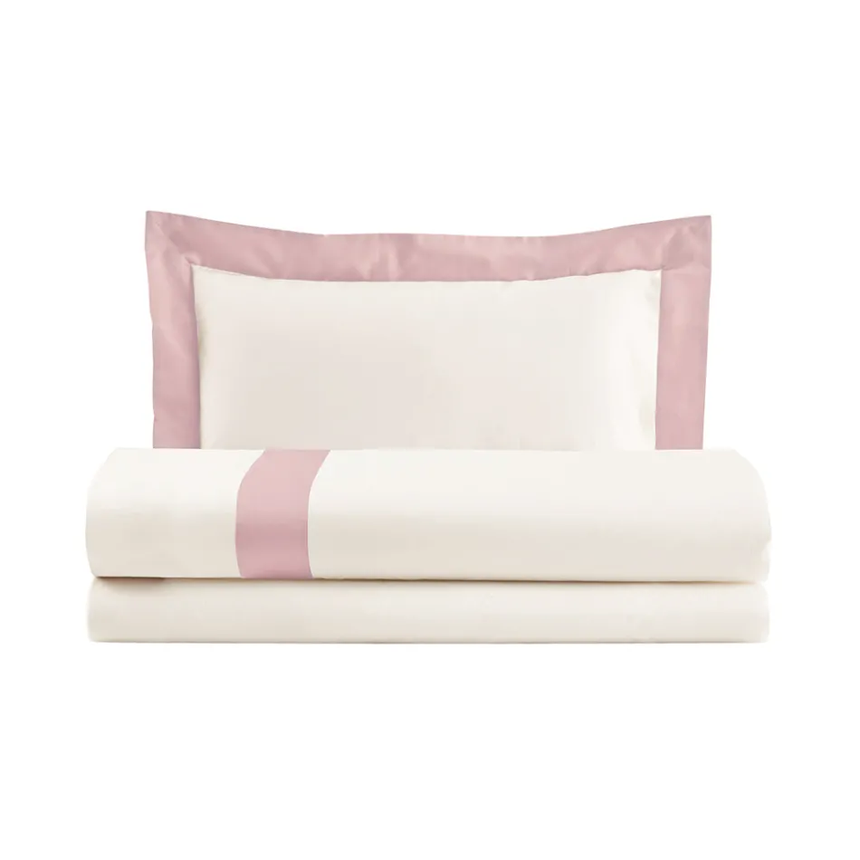 Complete Single and a Half Duvet Cover in 100% Cotton and 10% Cotton Satin - Detail Viadurini