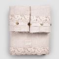Light Linen and Lace Armonia 2 Color Sheet Set for Double Bed - Dettox