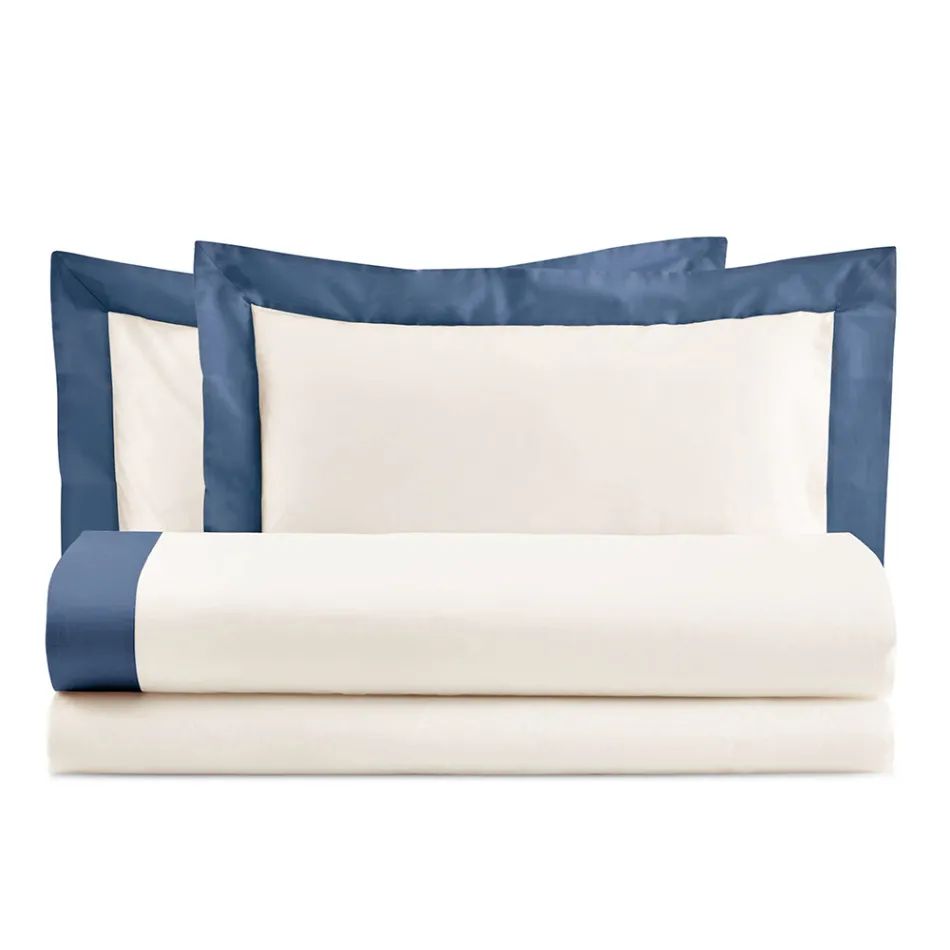 King Size Bed Set in 100% Cotton and 10% Cotton Satin - Detail Viadurini