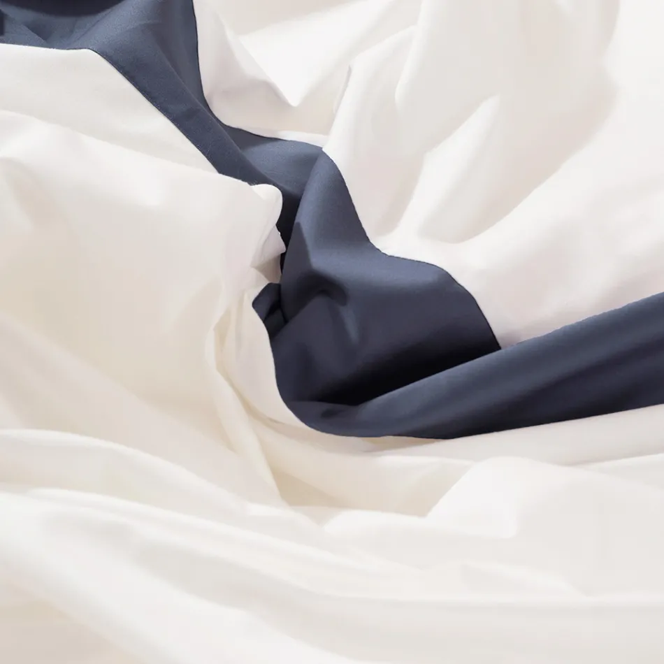 King Size Bed Set in 100% Cotton and 10% Cotton Satin - Detail Viadurini