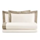 King Size Bed Set in 100% Cotton and 10% Cotton Satin - Detail Viadurini