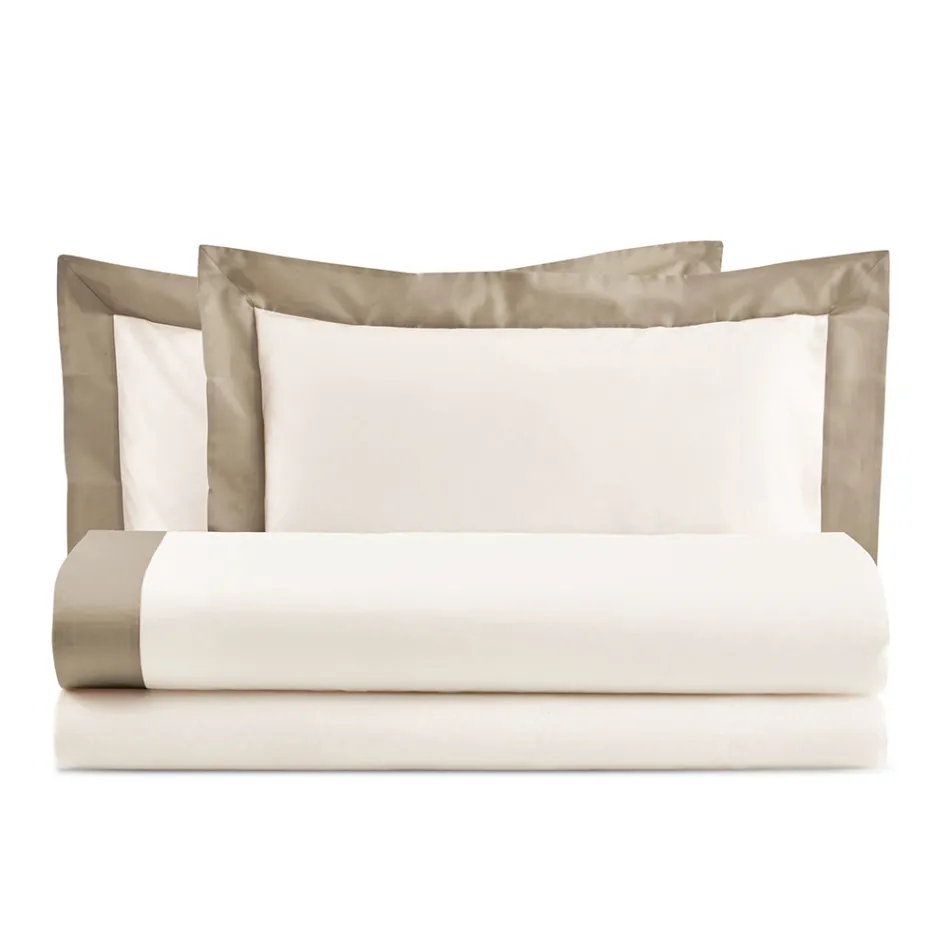 King Size Bed Set in 100% Cotton and 10% Cotton Satin - Detail Viadurini
