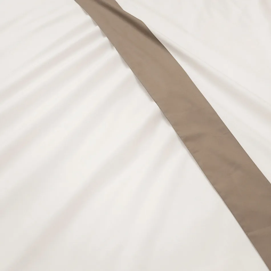 King Size Bed Set in 100% Cotton and 10% Cotton Satin - Detail Viadurini