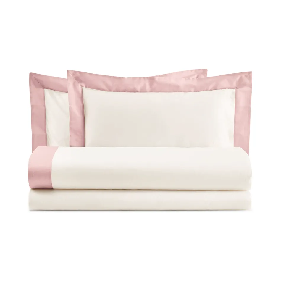 King Size Bed Set in 100% Cotton and 10% Cotton Satin - Detail Viadurini