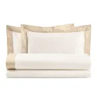 Complete Double Bed in 100% Cotton and 10% Cotton Satin - Detail Viadurini