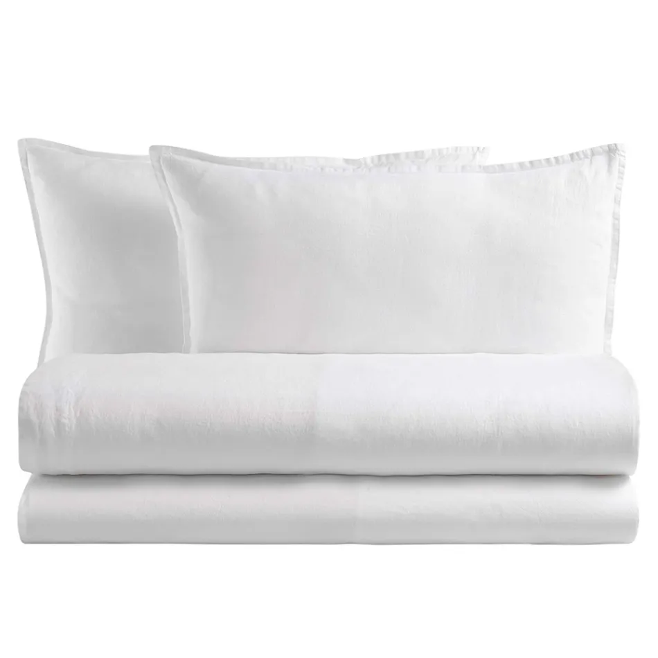 Complete Double Bed in Pure Cotton Garment Dyed and Shaded - Delicacy Viadurini