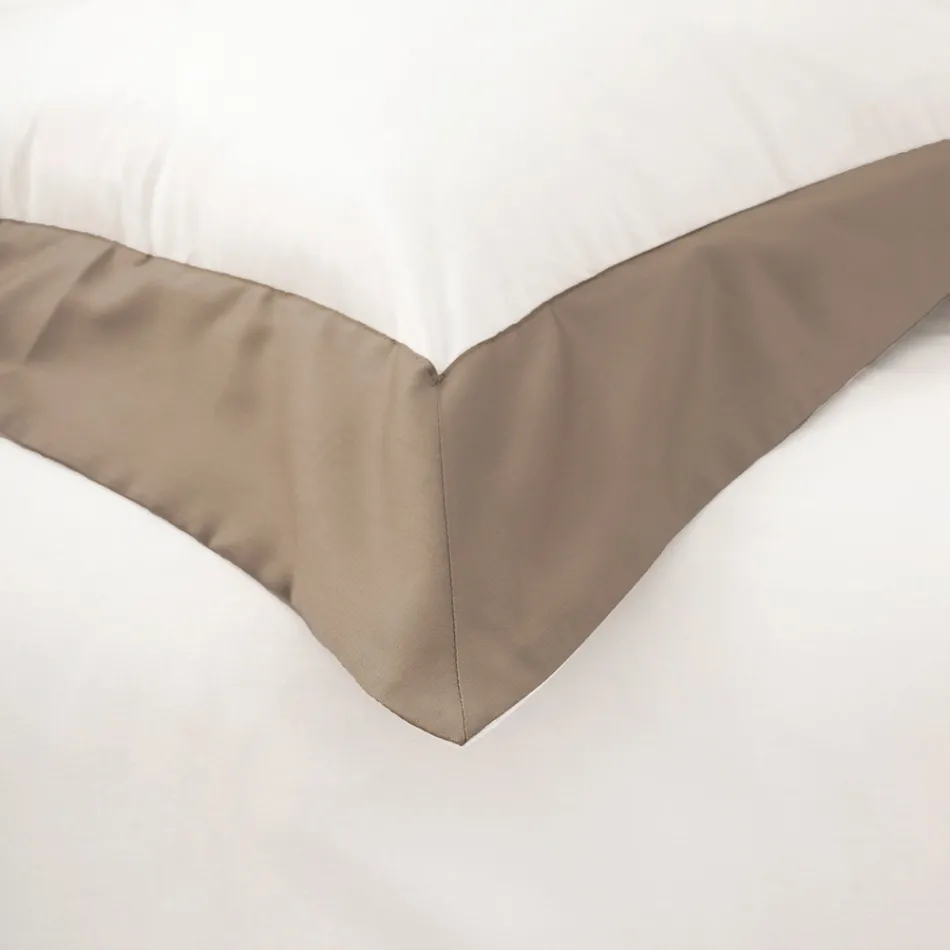 Full Queen Size Bed Set in 100% Cotton and 10% Cotton Satin - Detail Viadurini