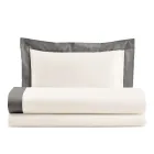 Full Queen Size Bed Set in 100% Cotton and 10% Cotton Satin - Detail Viadurini