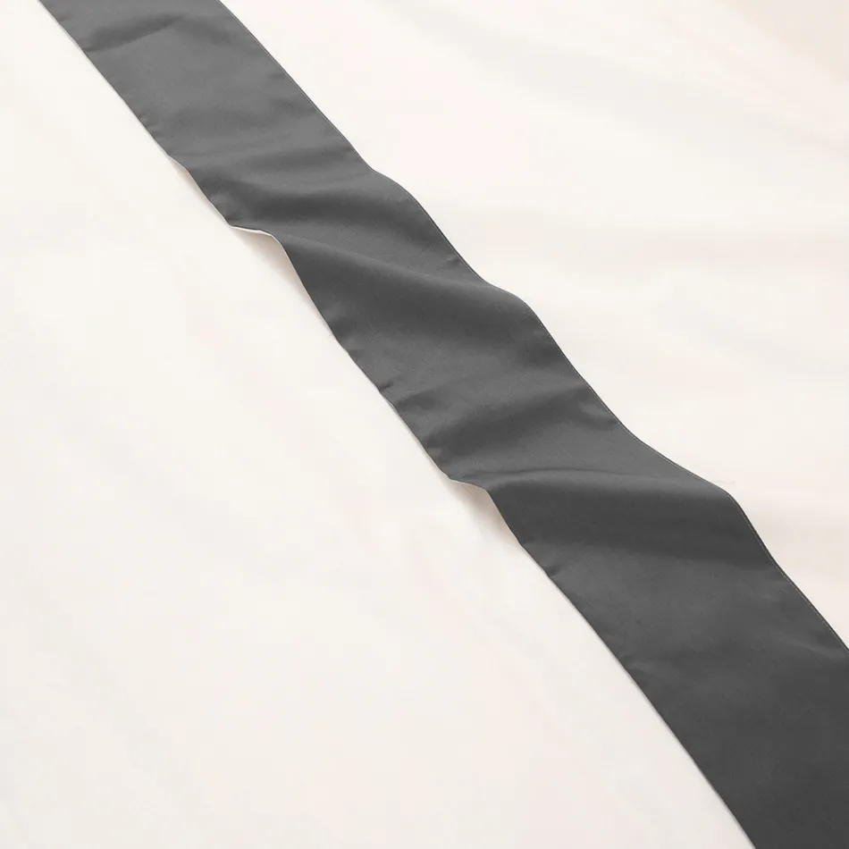 Full Queen Size Bed Set in 100% Cotton and 10% Cotton Satin - Detail Viadurini