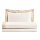 Full Queen Size Bed Set in 100% Cotton and 10% Cotton Satin - Detail Viadurini