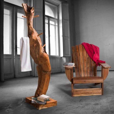 Composition 2 Bathroom Furniture in Solid Teak Wood - Solferino Viadurini