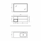 Composition 2 Suspended Bathroom Furniture in Platinum Lacquered Mdf, Luxury - Renga Viadurini