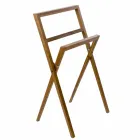 Composition 3 Bathroom Furniture in Teak Wood and Hi Macs® - Talc Viadurini