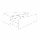 Composition 3 Bathroom Furniture in Teak Wood and Hi Macs® - Talc Viadurini