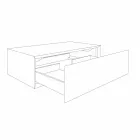 Composition 3 Bathroom Furniture in Teak Wood and Hi Macs® - Talc Viadurini