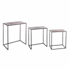 Composition 3 Coffee Tables in Aluminum and Steel Homemotion - Salvio Viadurini
