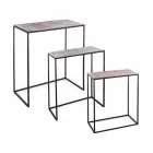 Composition 3 Coffee Tables in Aluminum and Steel Homemotion - Salvio Viadurini